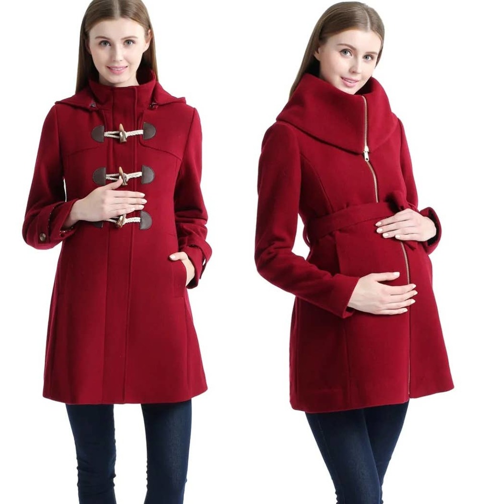 Kimi and Kai Red Pea Coat